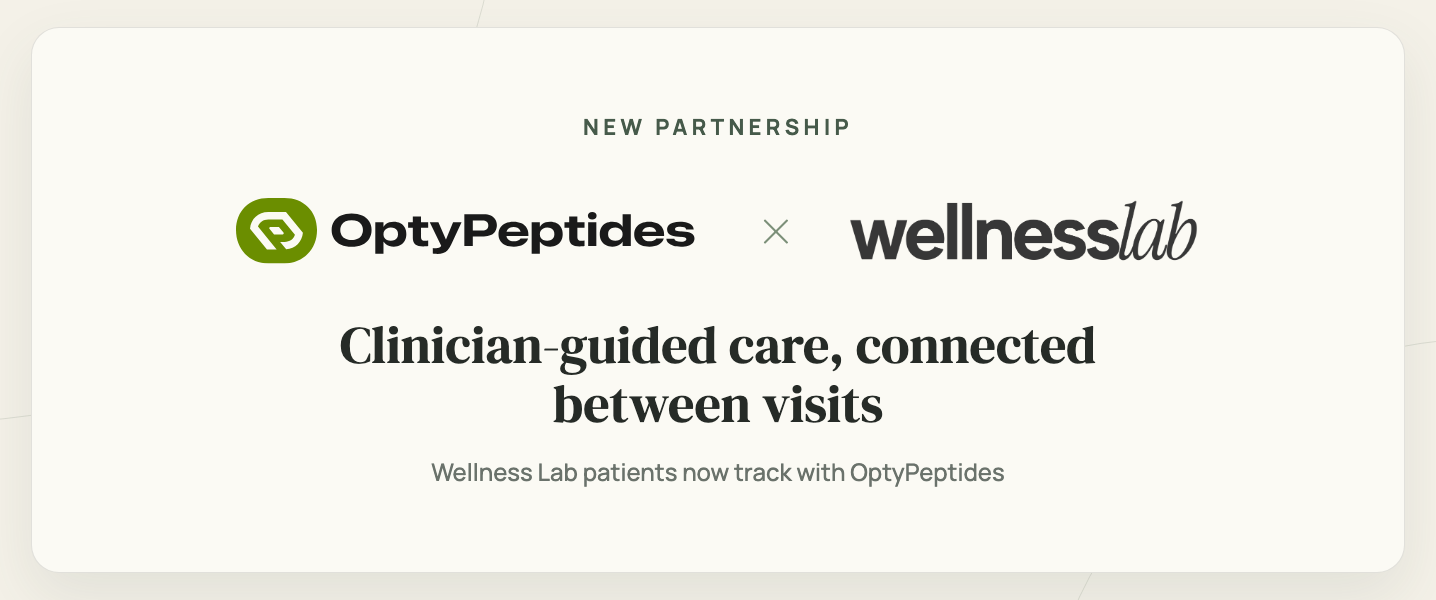 OptyPeptides and Wellness Lab partnership